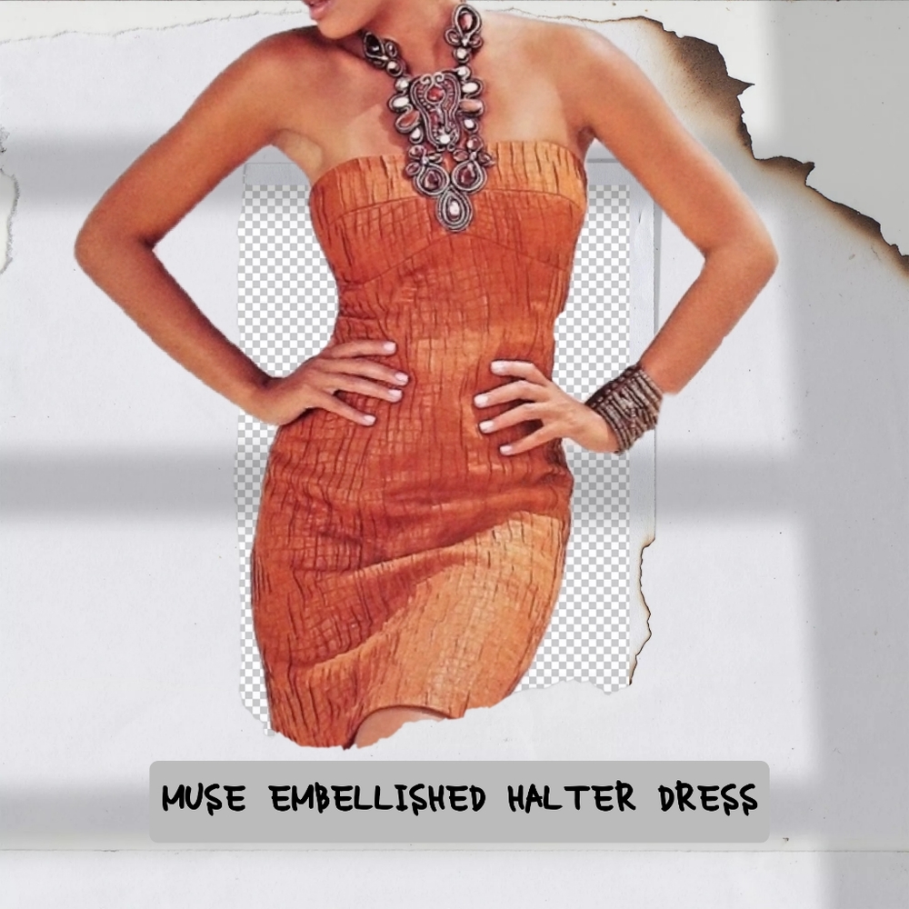 Muse for Boston Proper Embellished Halter Dress